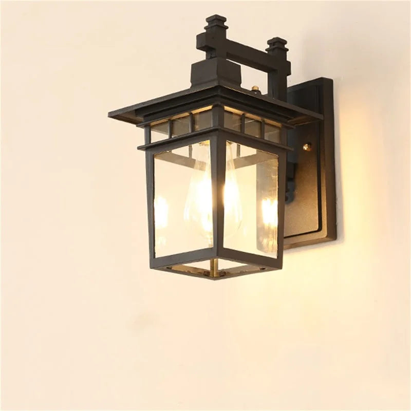 DecorBites™ LED Outdoor Wall Lamp | Retro Black Sconces | Waterproof Decorative Light