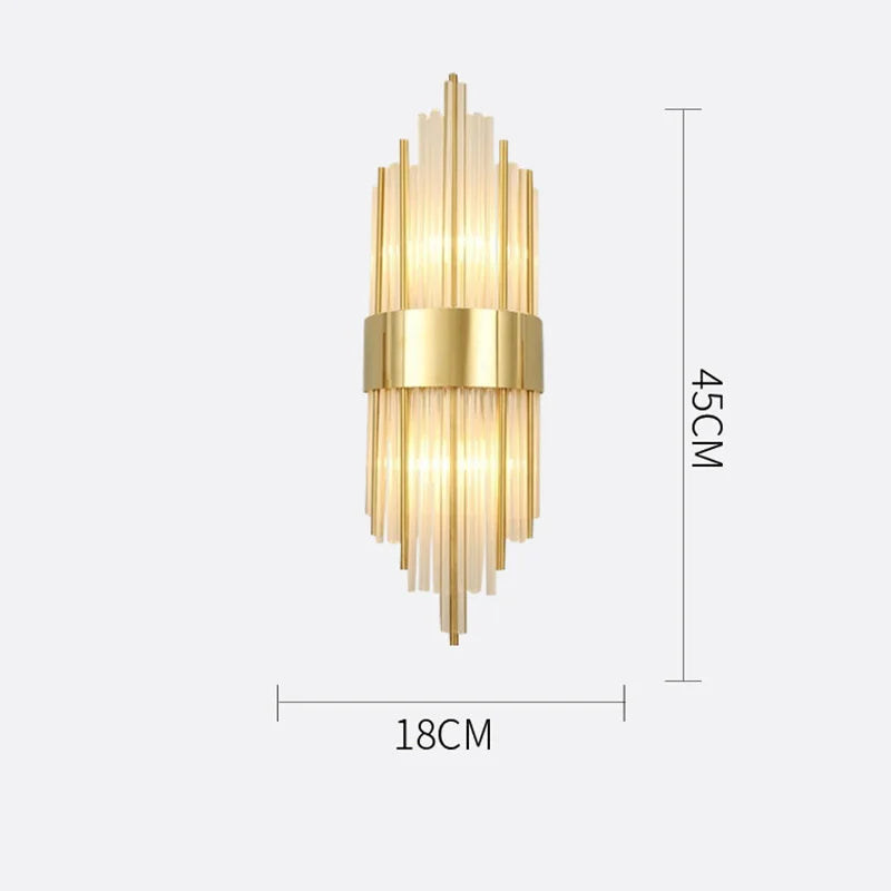 DecorBites™ Crystal Wall Lamp for Modern Light Luxury Living Room, Bedroom, and Dining Area