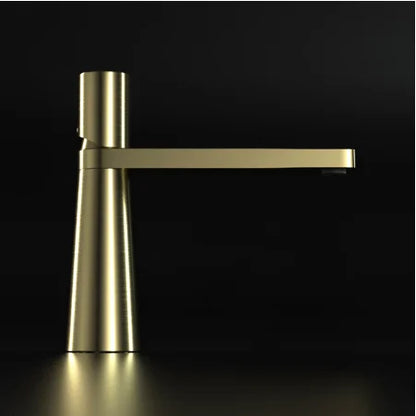 DecorBites™ Basin Faucet: Black/Grey Brass Bathroom Mixer Tap, Single Handle Hot Cold Lavatory