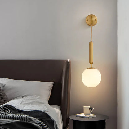 DecorBites™ Glass Ball LED Wall Sconce: Modern Nordic Minimalist Lighting for Living Bedroom Décor
