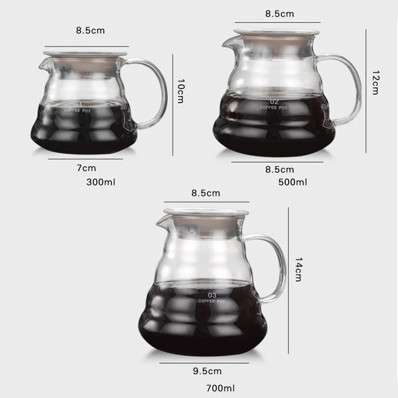 DecorBites™ Cloud Glass Coffee Kettle 800ml