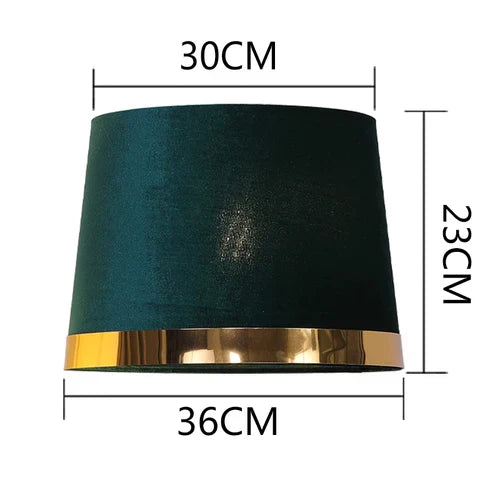 Decorbites™ Golden Edge Große Stoff-Lampenschirmabdeckung für Schlafzimmer-Nachttischbodenleuchte