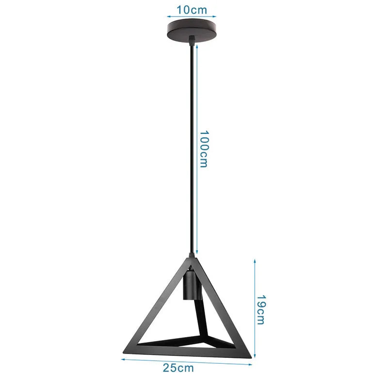 Black Retro Cage Pendant Light