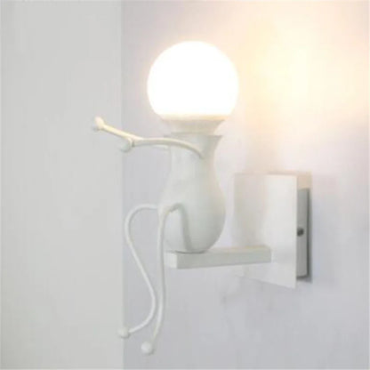 DecorBites™ Cartoon Doll Wall Sconce: Modern Iron Art Light for Kids Room