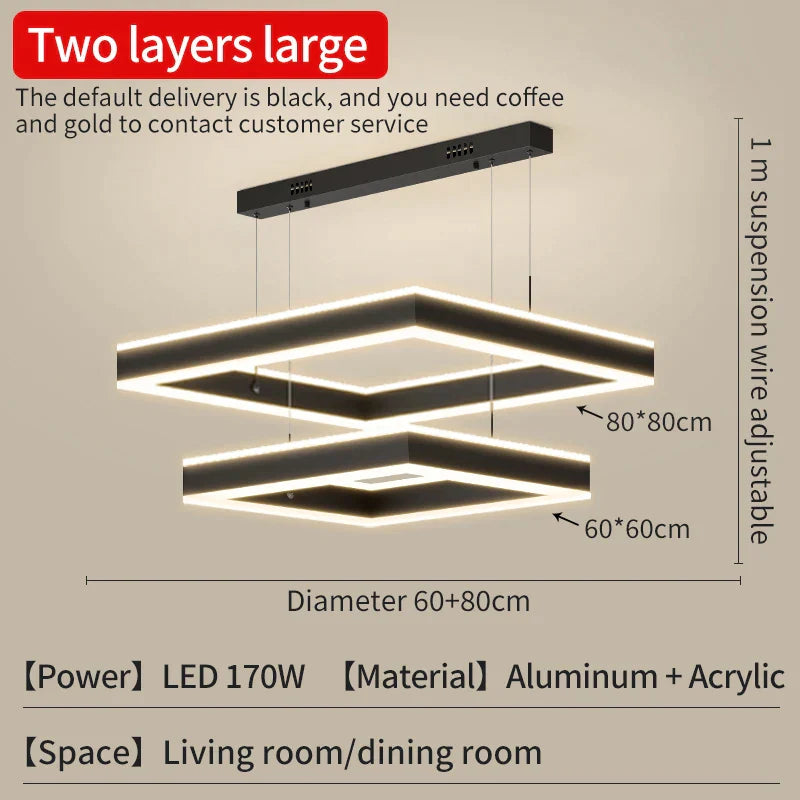 DecorBites™ Large Chandelier: Nordic Loft Staircase Pendant Light