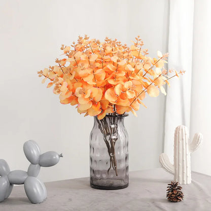 DecorBites™ Eucalyptus Flower Arrangement Material for Plant Wall with Big Handle & Bundled Plastic