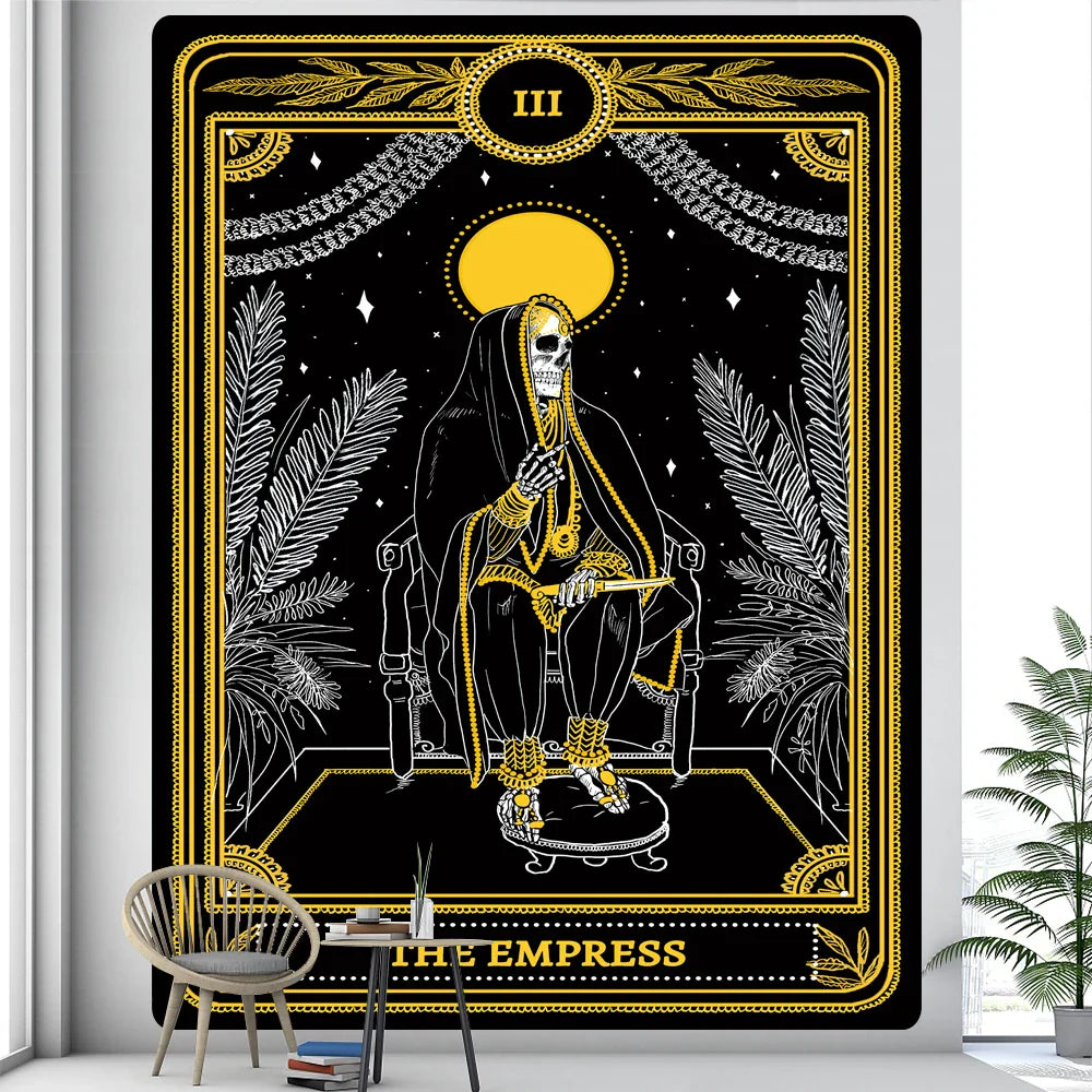 Decobites Tarot Card Psychedelic Tapestry Wall Hanging for Bohemian Home Decor