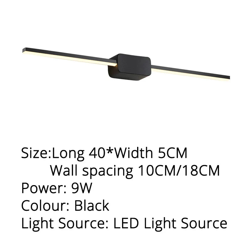 DecorBites™ LED Mirror Wall Sconces for Bathroom Dressing Table, Kitchen - 80cm, 60cm, 40cm