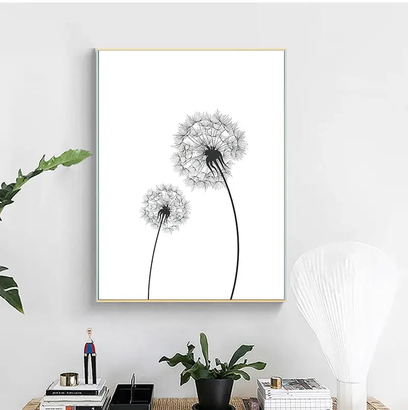 DecorBites™ ’Minimalist Dandelion Canvas Wall Art Set’