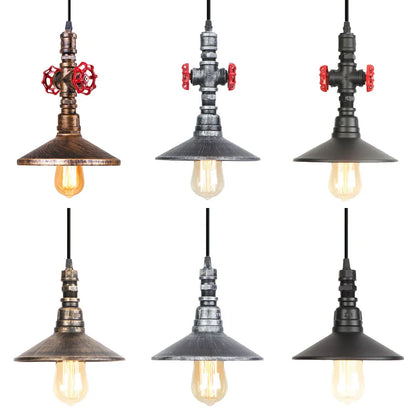 Lámpara colgante industrial retro DecorBites™ con forma de tubería de agua para cocina y decoración del hogar.