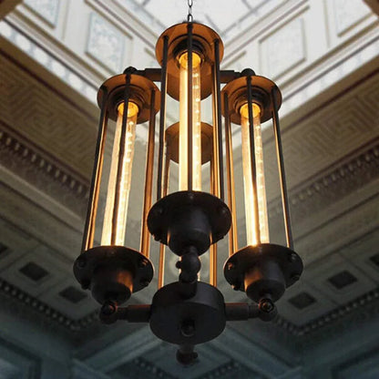 DecorBites™ Industrial 8-Head Hanging Pendant Lamp for Cafe Dining Room and Bar