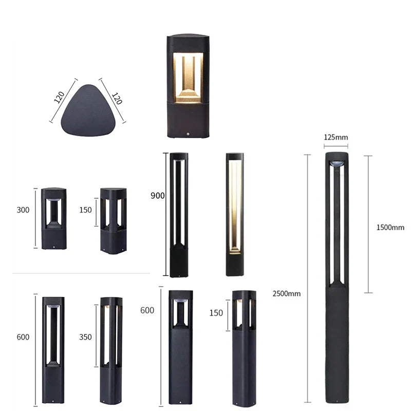 Decorbites™ Lámpara de césped LED de farol: Luz estilizada impermeable para caminos de jardín al aire libre