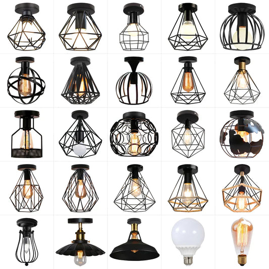 DecorBites™ Iron Aisle Ceiling Lights: Industrial Nordic Vintage Kitchen Decor Ceiling Lamp