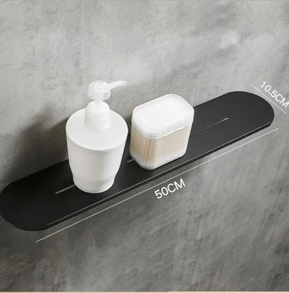 DecorBites™ Brushed Gold Bathroom Storage Rack - Mirror Front Toiletries Organizer