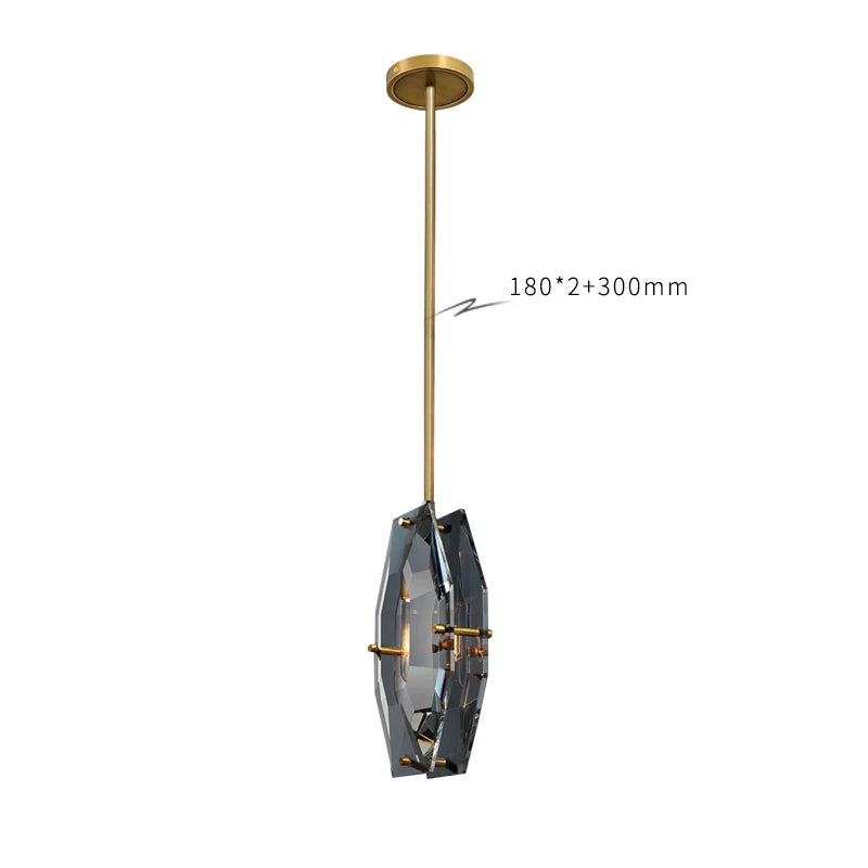 Lámpara colgante de cristal DecorBites™: una lujosa lámpara de araña para dormitorio, restaurante, cocina y hogar.