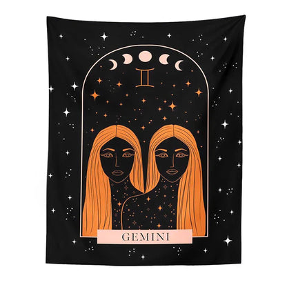 Decobites Celestial Constellation Tapestry Moon Phase Wall Hanging for Unique Home Décor