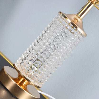 DecorBites™ Clear Crystal Glass LED Table Lamp for Bedroom and Living Room