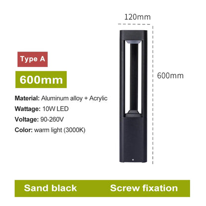 DecorBites™ LED Bollard Lawn Lamp: Stylish Waterproof Outdoor Garden Path Light