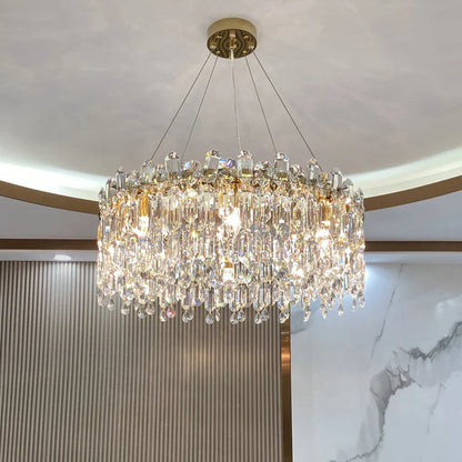 DecorBites™ Crystal Chandelier: Luxe LED Living Room Decoration
