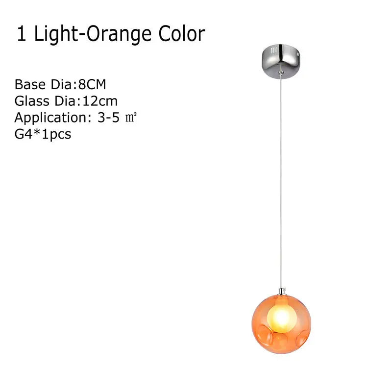 Decorbites™ Klar-Glas-Lüster mit bunten Wandlampen, LED-Hängeleuchte für Wohnzimmer und Kinderzimmer