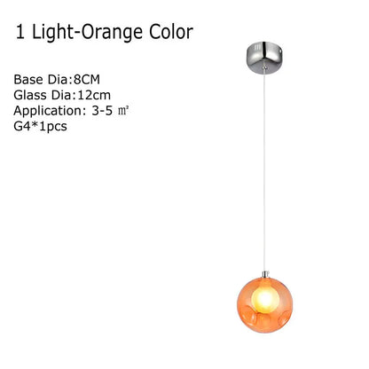 Decorbites™ Klar-Glas-Lüster mit bunten Wandlampen, LED-Hängeleuchte für Wohnzimmer und Kinderzimmer