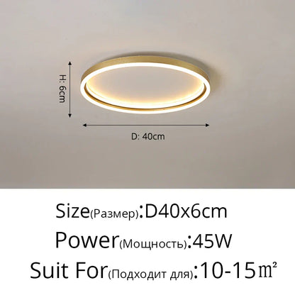 DecorBites™ LED Minimalist Chandelier in Black/Golden Finish for Living Room and Bedroom