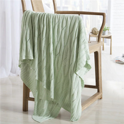 DecorBites™ Bamboo Knitted Cooling Blanket - Queen Size