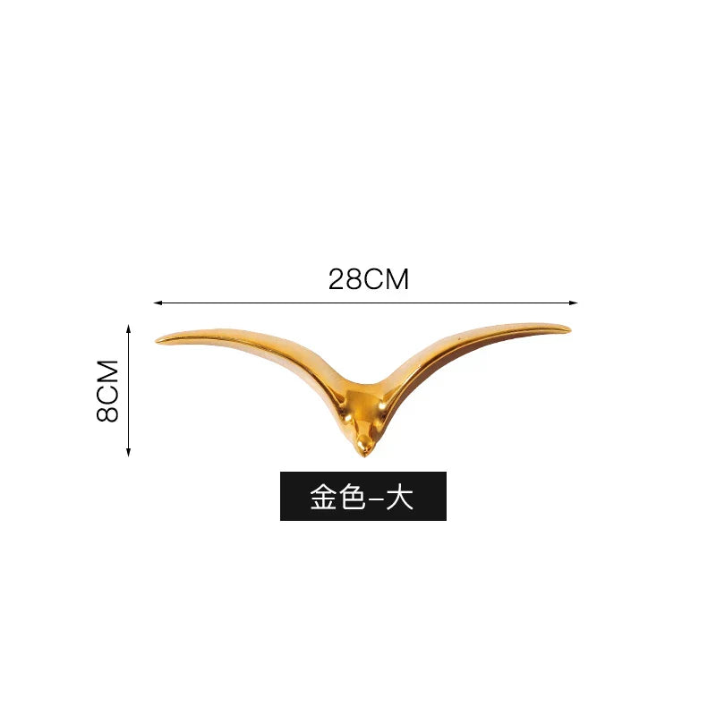 DecorBites™ Bird Ceramic Pendant Wall Decor Gold Seagull Wild Goose Modern Home