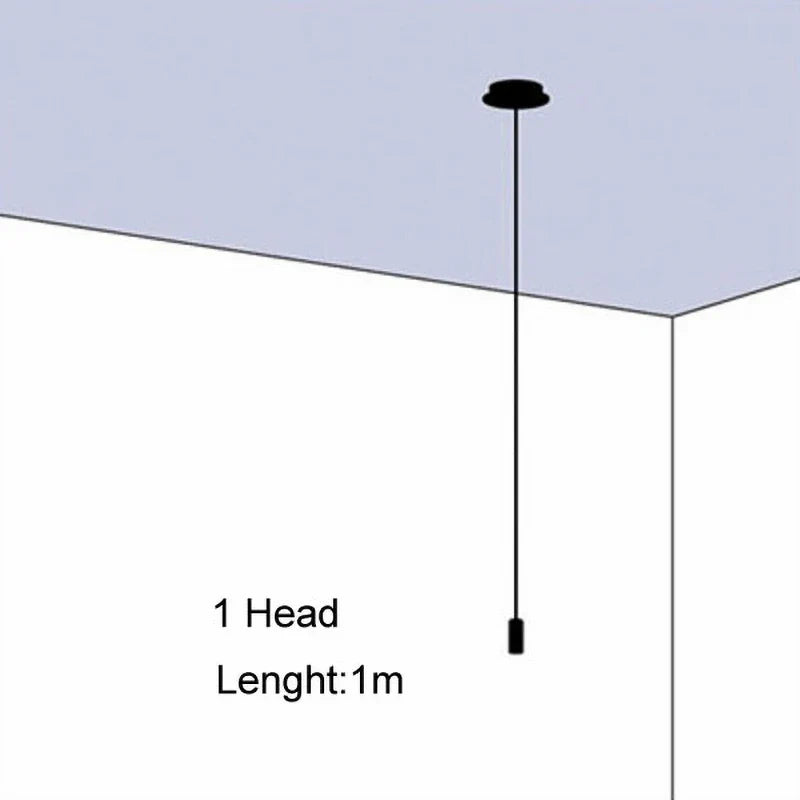 Lámpara colgante LED DecorBites™ de hierro forjado industrial - Lámpara de pared minimalista negra