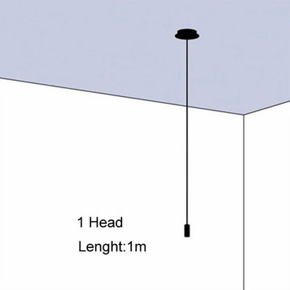 Lámpara colgante LED DecorBites™ de hierro forjado industrial - Lámpara de pared minimalista negra