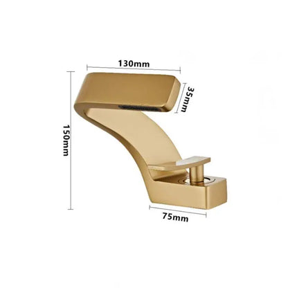 DecorBites™ Basin Faucet - Modern Black Brushed Gold Bathroom Mixer Tap Hot Cold Sink