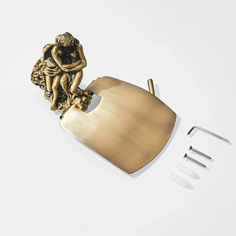 DecorBites™ Bronze Toilet Paper Holder Classic Design Rustproof MB-0819B