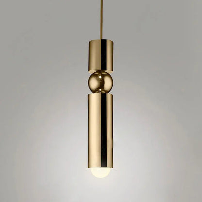 DecorBites™ Golden Cylinder Pipe LED Pendant Light - Modern Nordic Design