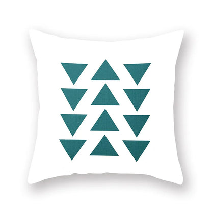 DecorBites™ Green Geometric Pillowcase - Nordic Classic Design for Home Decor and Comfort