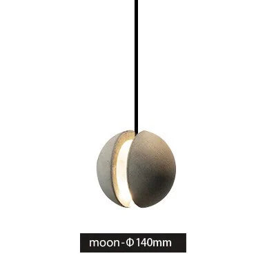 DecorBites™ Industrial Moon Cement Pendant Light for Kitchen, Bar, and Bedside