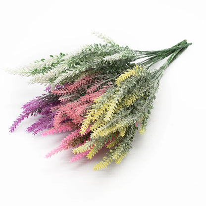 DecorBites™ Lavender Vase: Artificial Flowers Home Decor Wedding Decorative Flower Pot