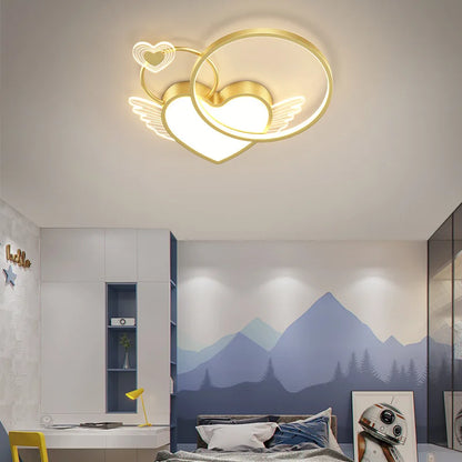 DecorBites™ Heart Shape LED Ceiling Light for Girls Room, Bedroom, or Children's Room