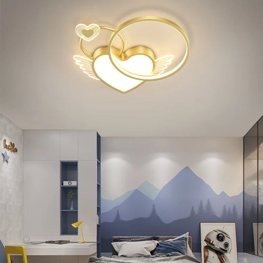 DecorBites™ Heart Shape LED Ceiling Light for Girls Room, Bedroom, or Children's Room