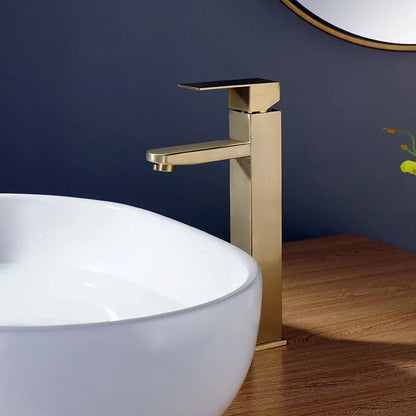 DecorBites™ Brushed Gold Stainless Steel Bathroom Basin Sink Faucet Mixer