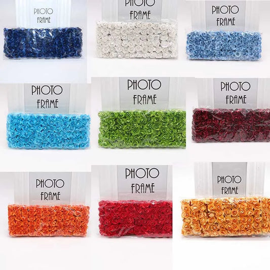 DecorBites™ 144pcs 2cm Artificial Paper Flowers for Wedding DIY Decoration