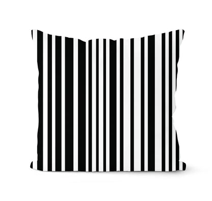 طقم أغطية وسائد هندسية باللونين الأبيض والأسود من DecorBites™ - وسادة لتزيين الأريكة المنزلية