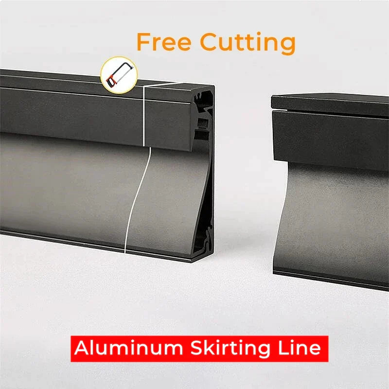 DecorBites™ LED Skirting Line Strip Light Aluminum Profile with Milky Cover - 1-10pcs/Lot