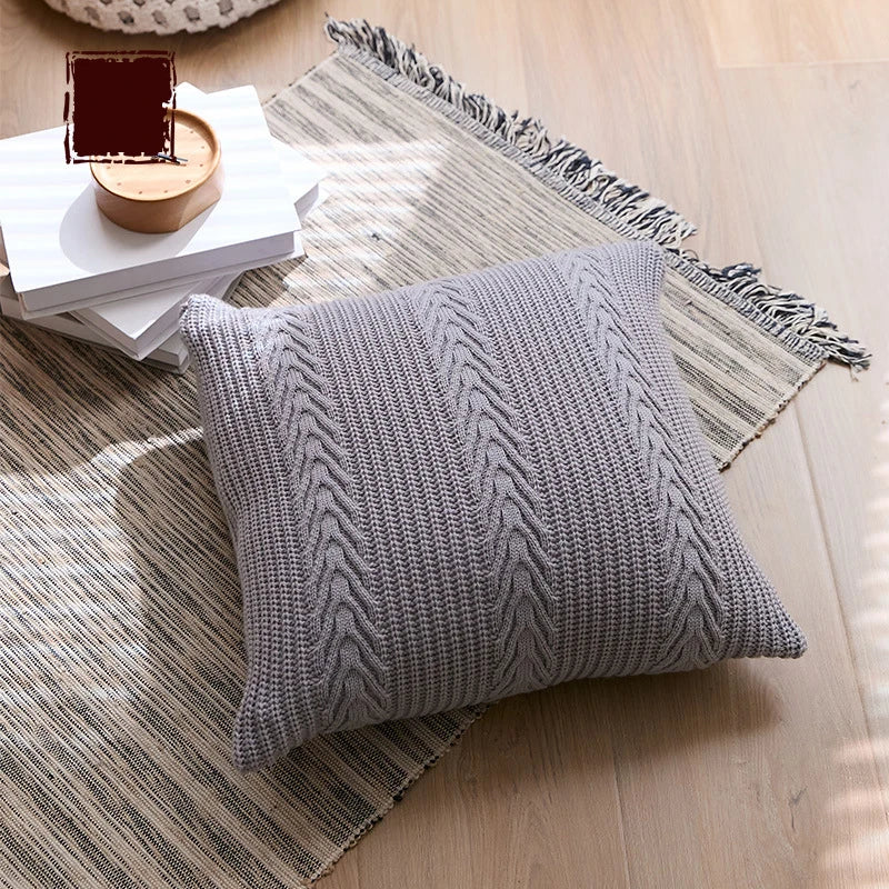 DecorBites™ Knitted Rhombus Pillowcase: Super Soft Throw Pillow Cover for Home Decor