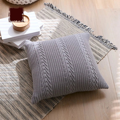 DecorBites™ Knitted Rhombus Pillowcase: Super Soft Throw Pillow Cover for Home Decor