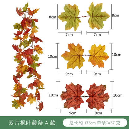 ديكورات منزلية من مجموعة ديكوربايتس™ هارفست: ديكورات معلقة على شكل قرع، مخروط صنوبر، ورقة قيقب، كرمة