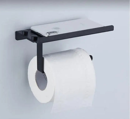 DecorBites™ Bathroom Paper Phone Holder Shelf Towel Rack Toilet Tissue Box Silver Gold