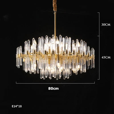 DecorBites™ E14 LED Crystal Pendant Lights in Silver Gold Finish