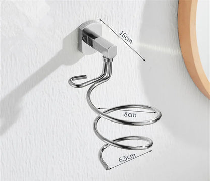 DecorBites™ Hair Care Organizer Wall Shelf - Gold Hair Dryer & Straightener Holder Rack