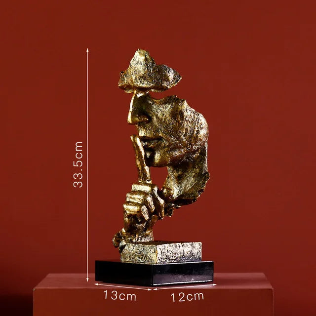 DecorBites™ Gold Resin Sculpture | Nordic Luxury Technology Decor for Home & Office