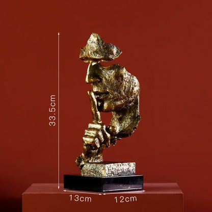 DecorBites™ Gold Resin Sculpture | Nordic Luxury Technology Decor for Home & Office